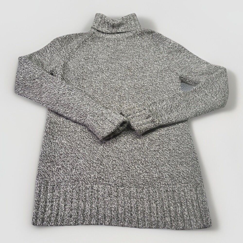Express Y2K Merino Wool Turtleneck Sweater Dress Brown Marled Knit Size S